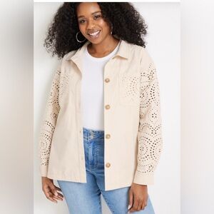 Maurice’s eyelet sleeve jacket